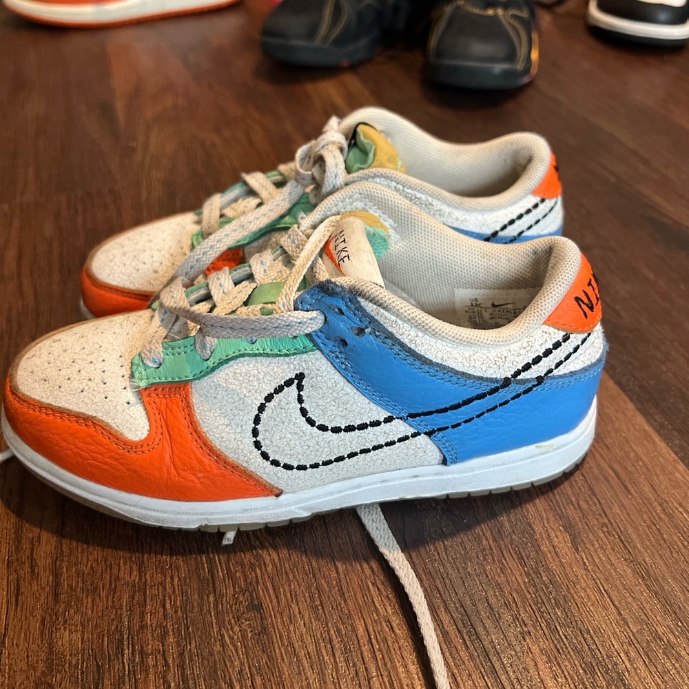 Nike Kids Orange Blue Green Sneakers
